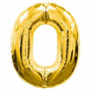 Фолиев балон цифра 0,златен - гигант-100см